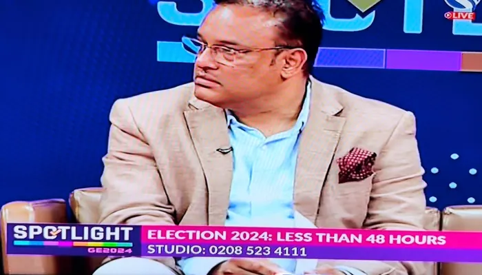 Sabbir Karim taking part in a live television discussion